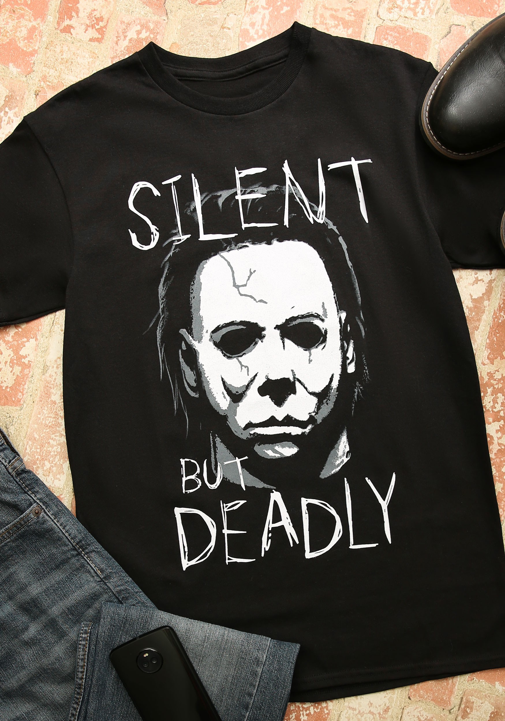 Black Michael Myers Silent But Deadly T-Shirt