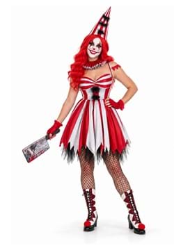 Women's Sinister Circus Clown Costume upd