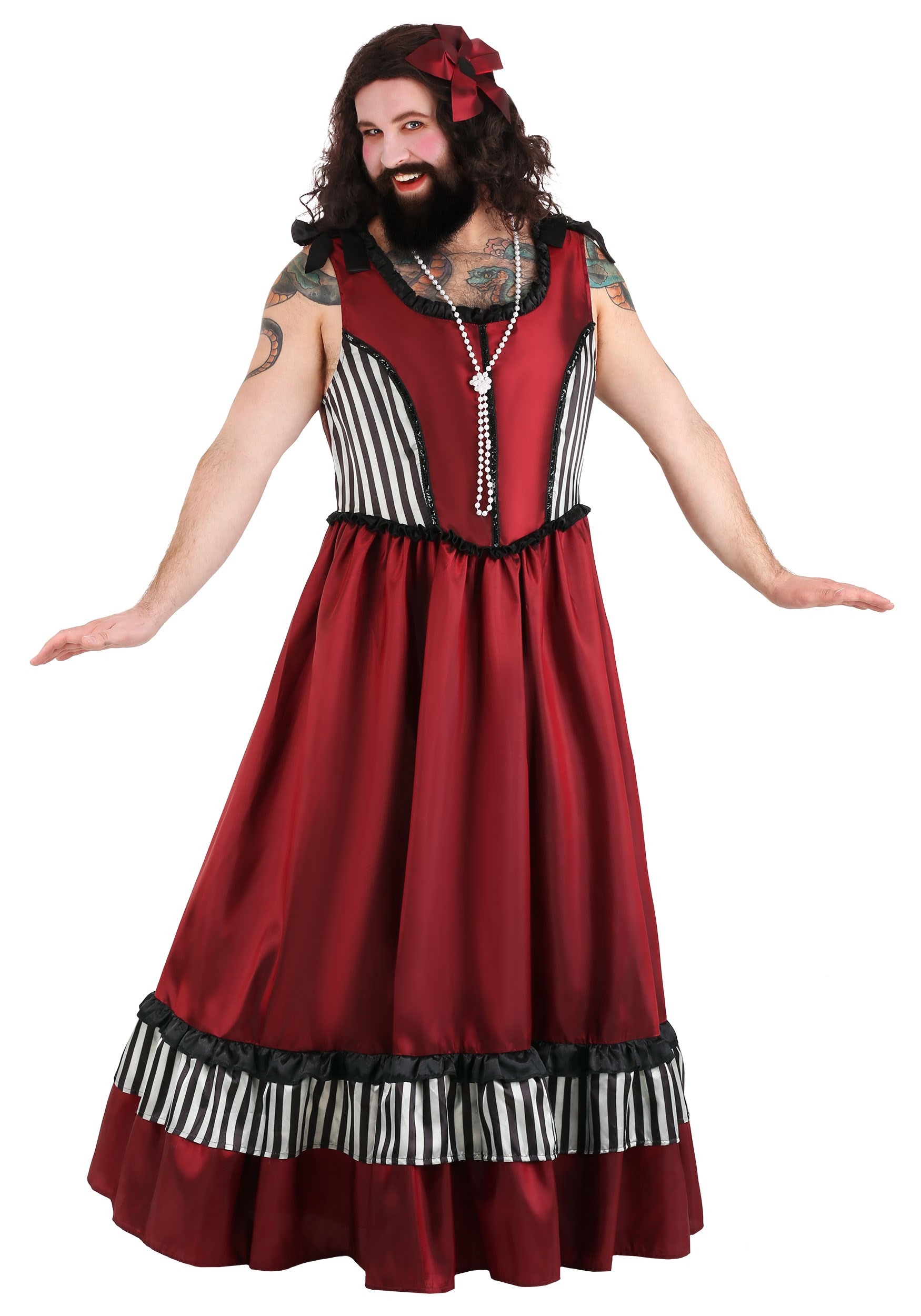 Bearded Woman Costume for Men | Men's Circus Costumes