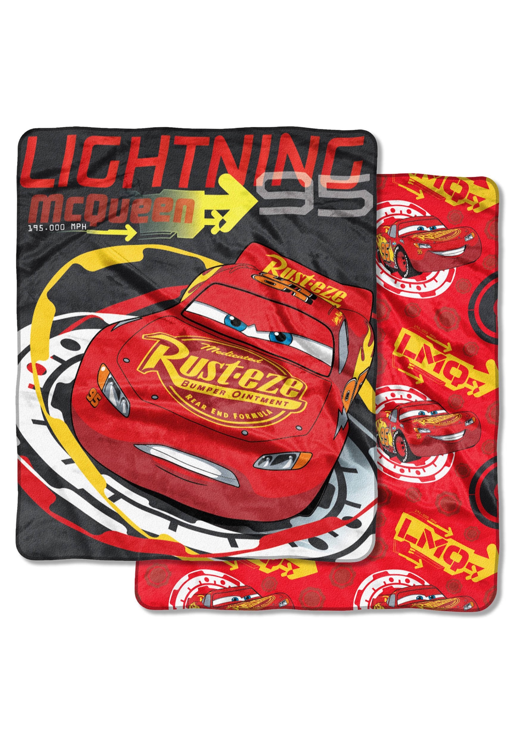 Lightning McQueen Cars Double Sided Cloud Throw