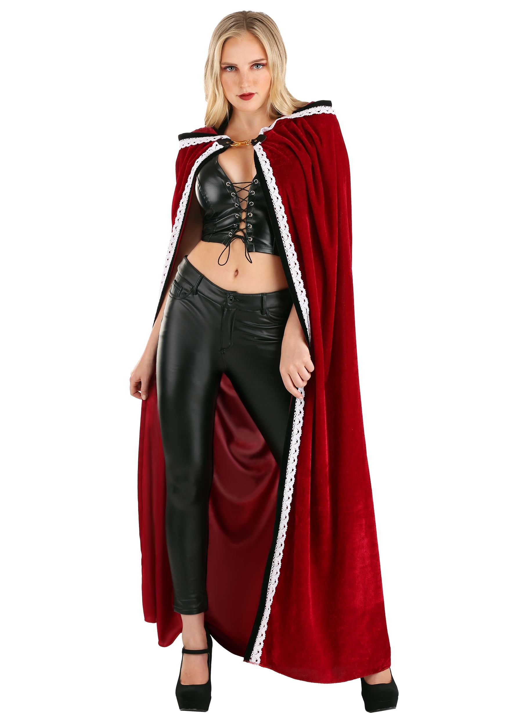 Velvet Riding Hood Adult Cloak , Red Riding Hood Accessories