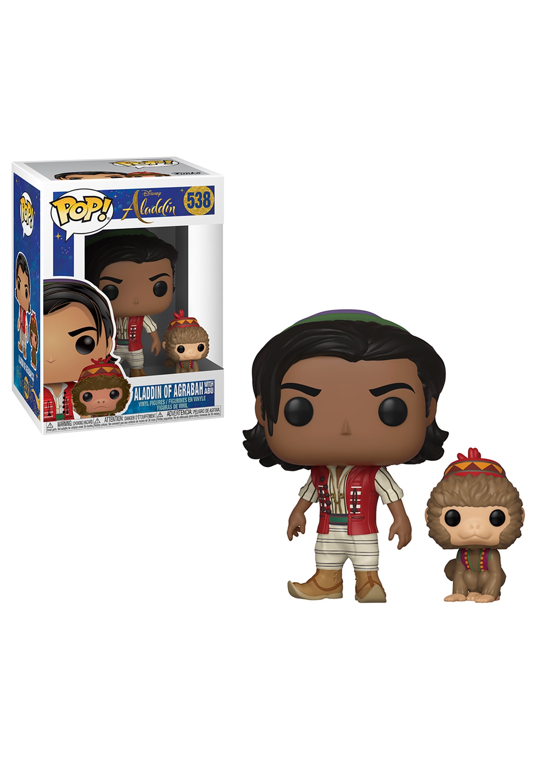 Funko Pop! Disney: Aladdin (Live)- Aladdin w/ Abu Vinyl Figure