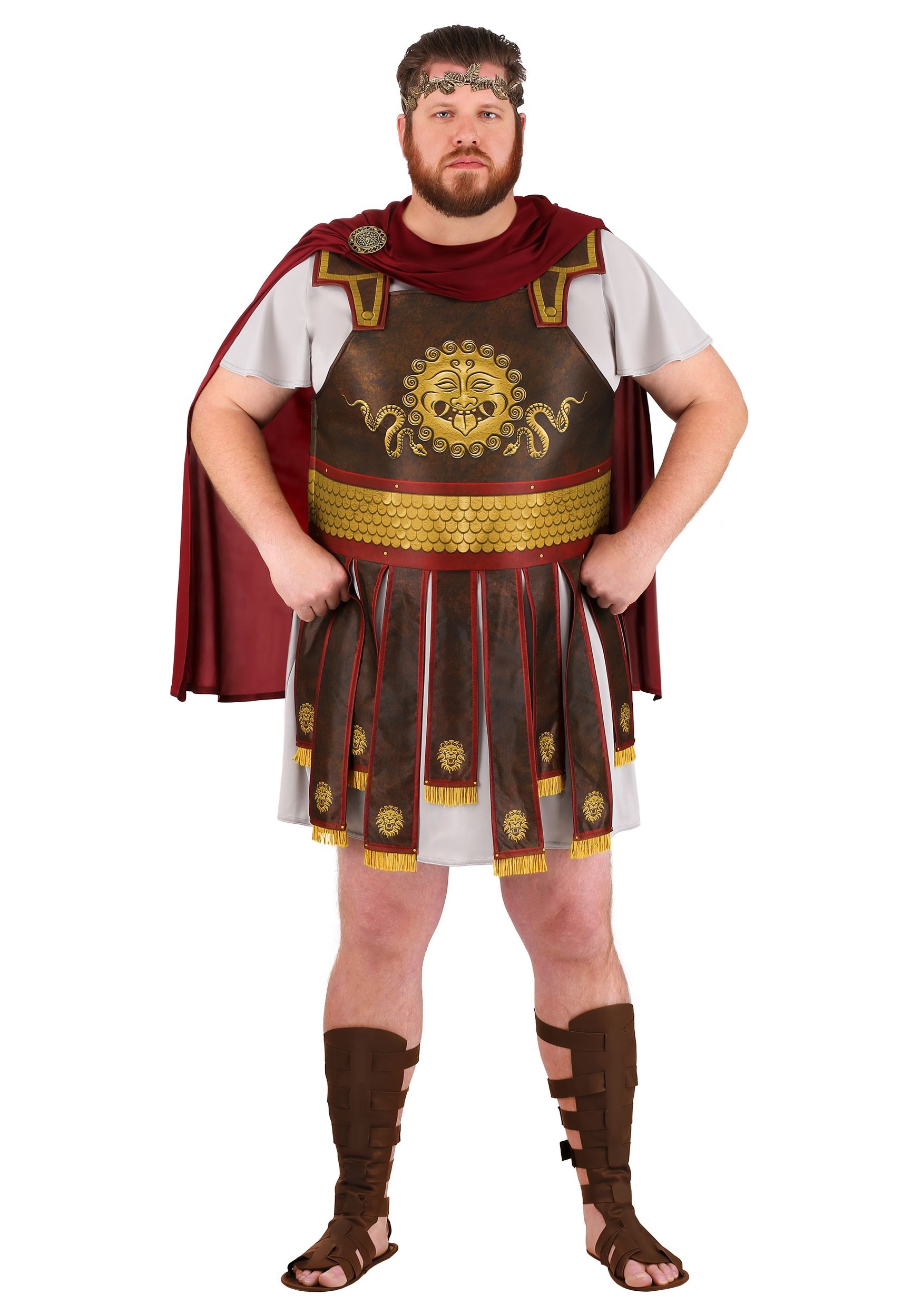 Plus Size Roman Warrior Men's Costume , Historical Costumes