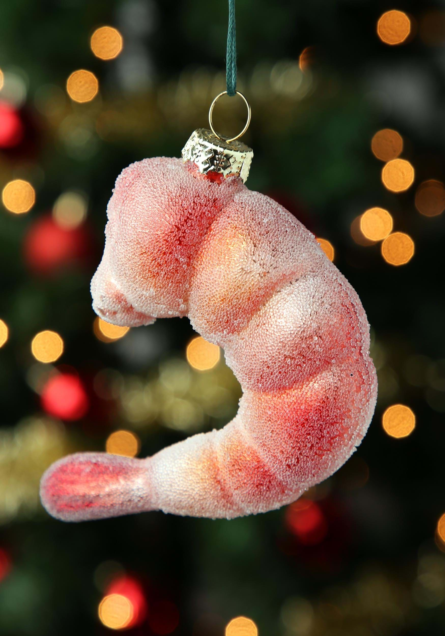 Glass Christmas Ornament Cocktail Shrimp