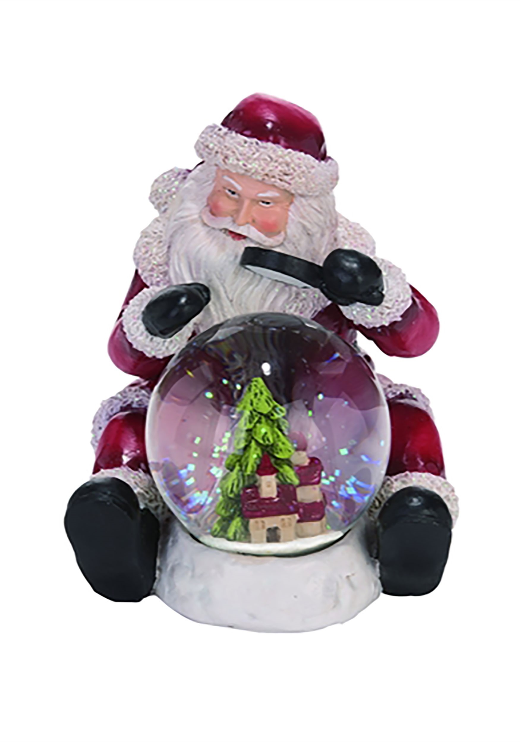Resin Traditional Snow Globe Santa