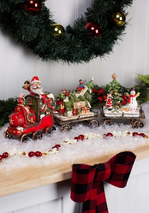 Resin Holiday Train Set of 3 Christmas Decor