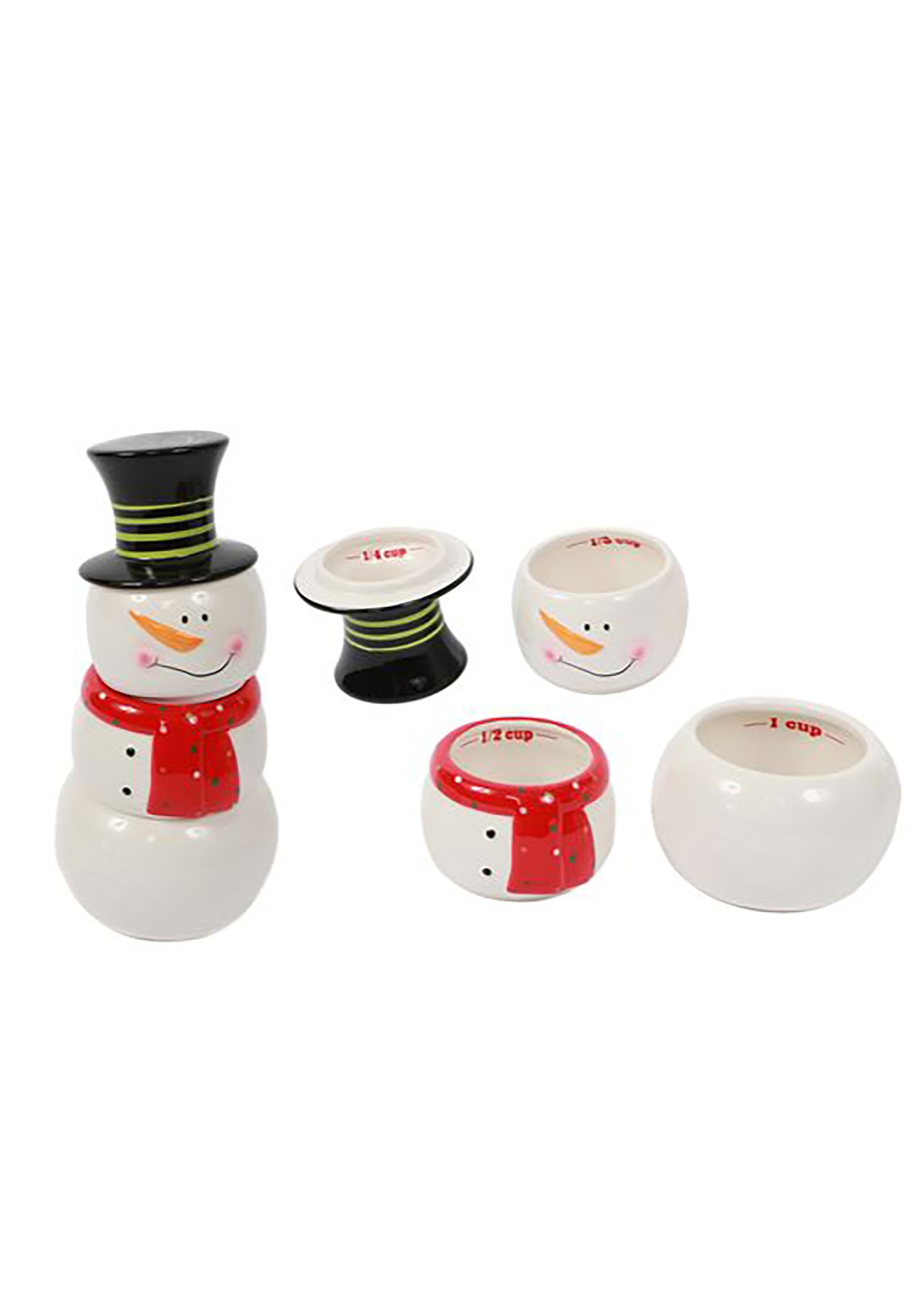 Stackable Snowman Set of 4 Measuring Cups