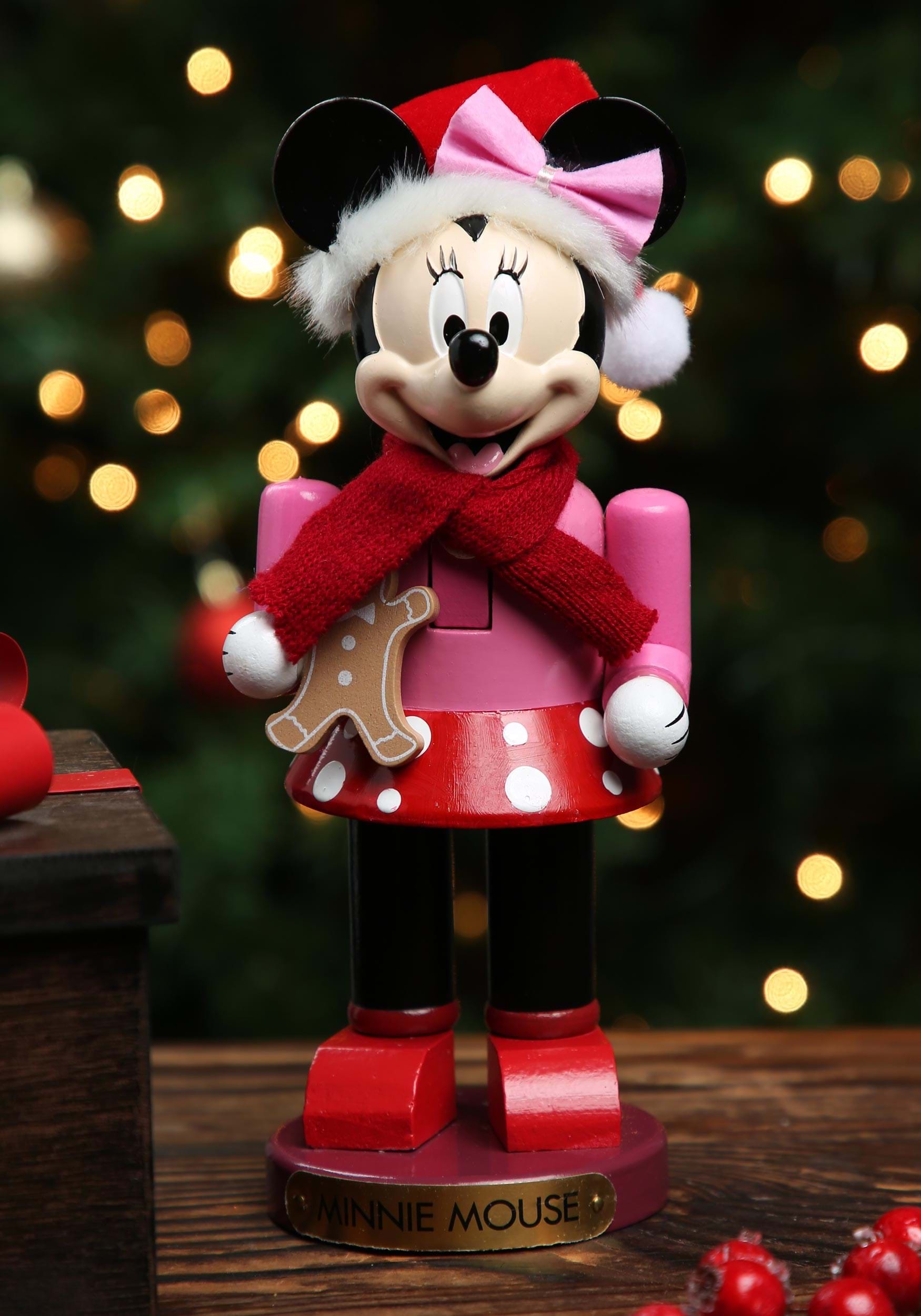 Minnie Mouse Nutcracker with Gingerbread Man