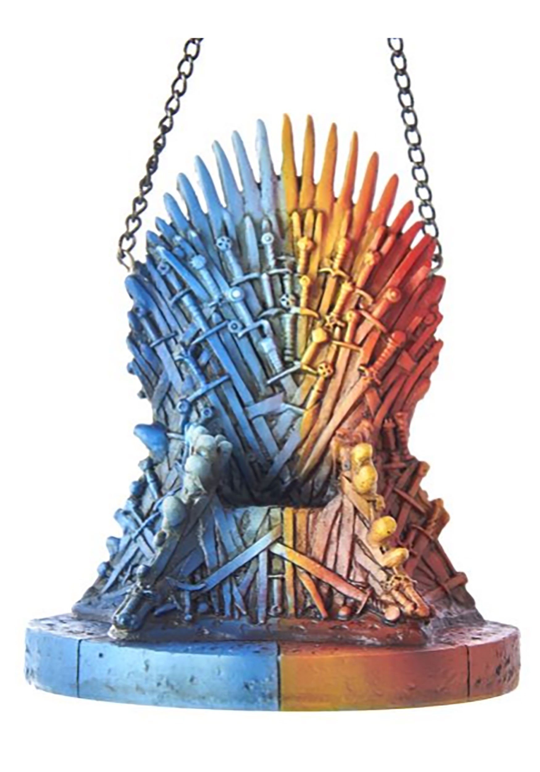 Fire and Ice Colored Throne Game of Thrones Ornament