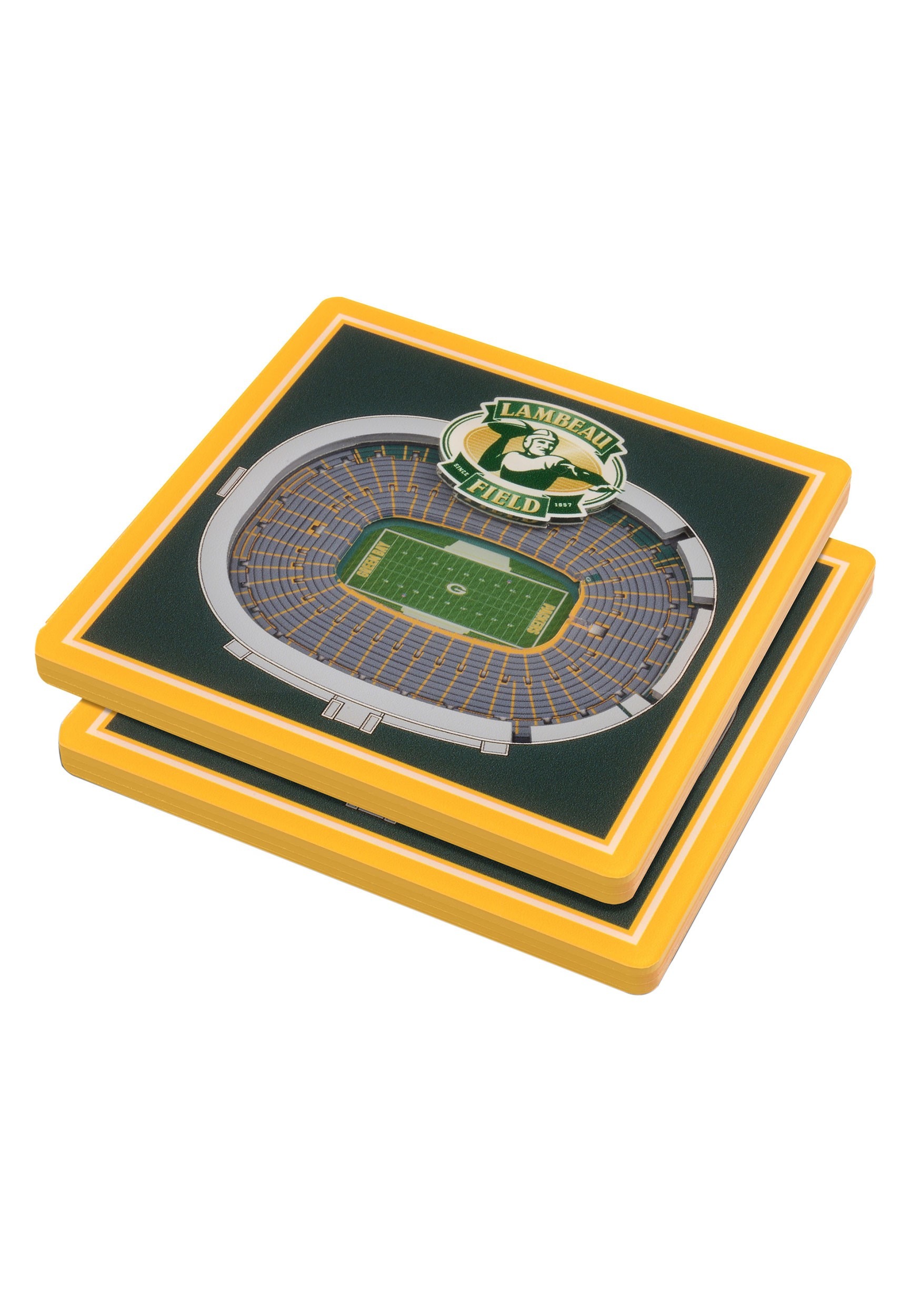 3D Green Bay Packers Stadium Coasters