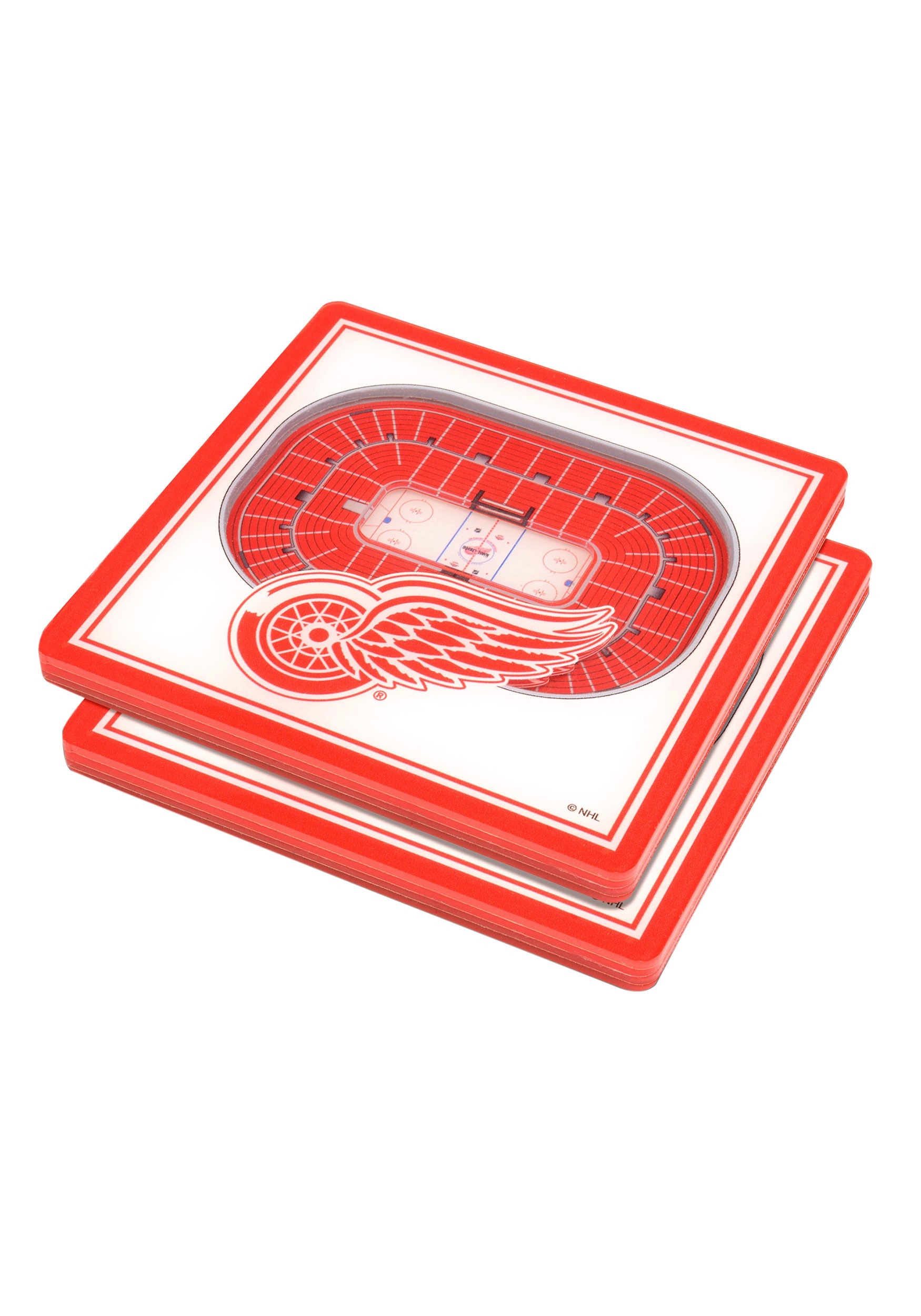 NHL Detroit Red Wings 3D Stadium Coasters
