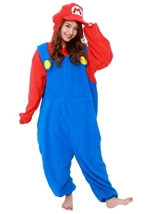 Super Mario Bros Mario Adult Kigurumi Costume