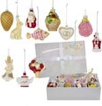 Noble Gems 12 Piece Glass Wedding Ornament Set