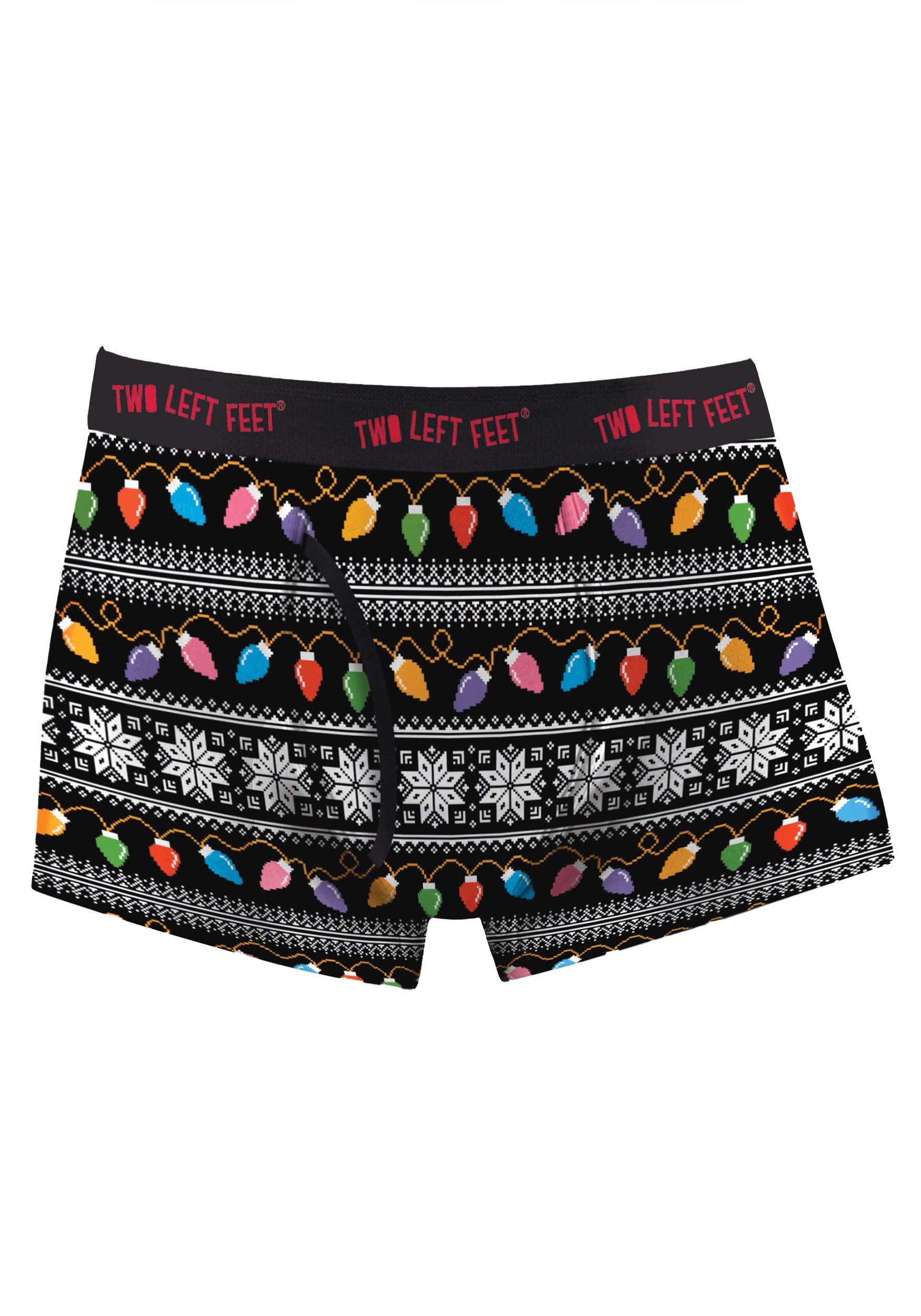 Christmas Lights Men's Trunk Boxer Brief Underwear Two Left Feet 'All Lit Up'