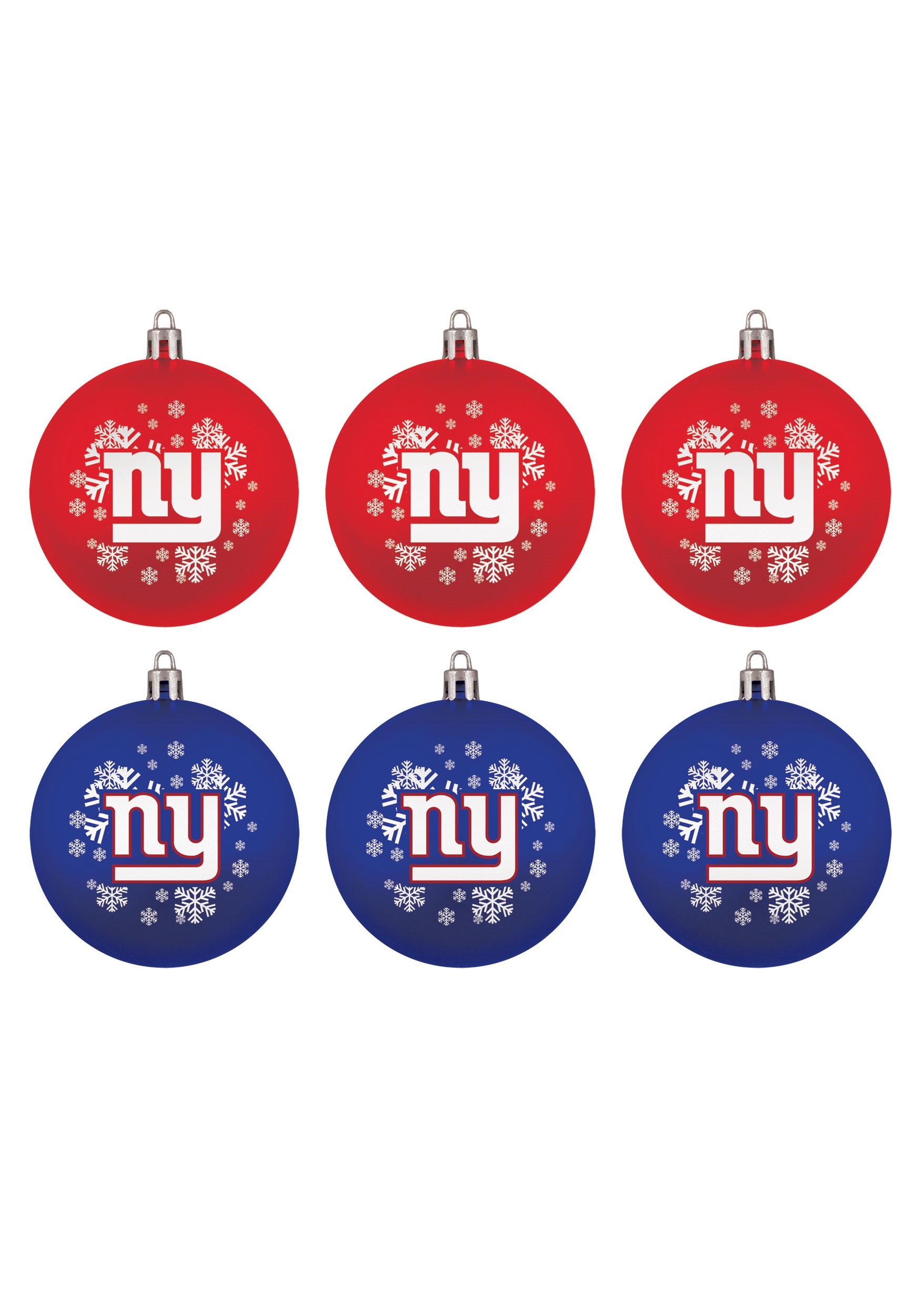 Shatterproof New York Giants 6 Pack Ornament Set