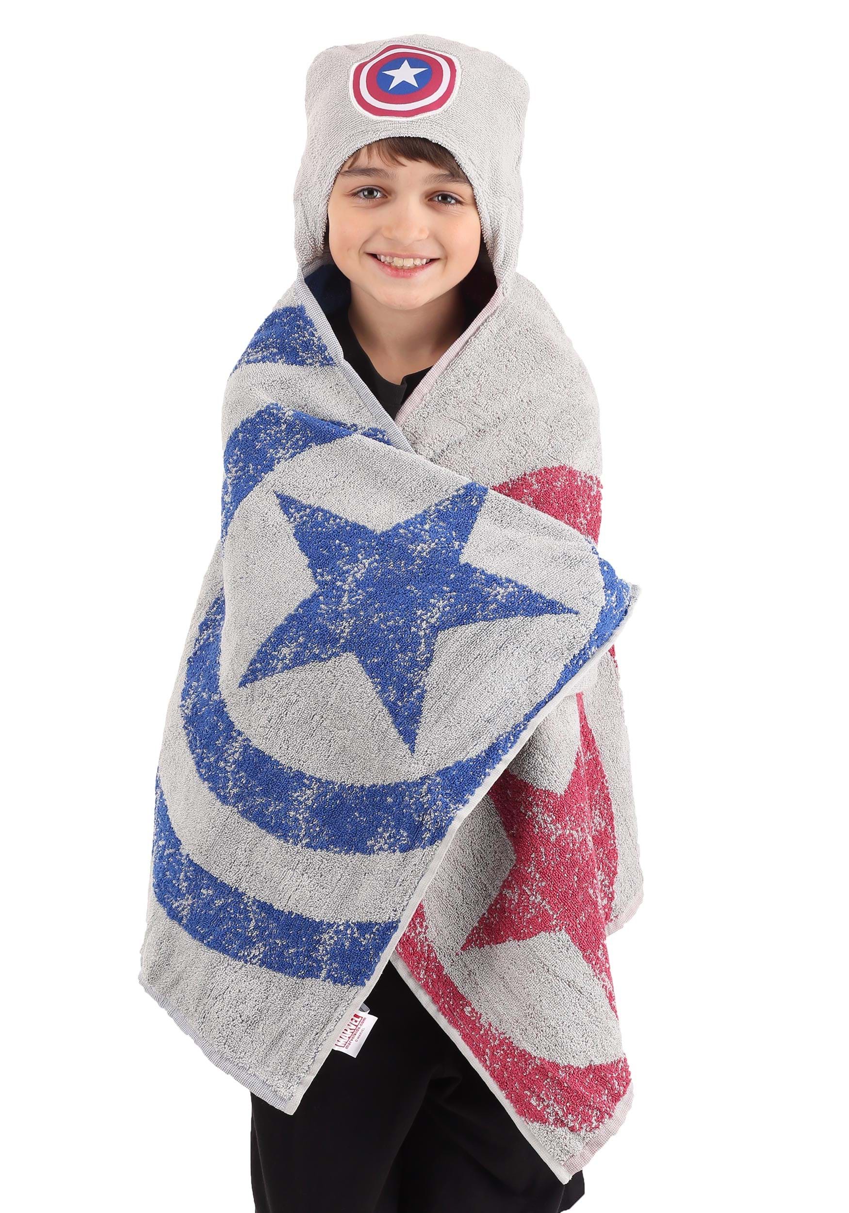 Hooded Captain America Icon Cape Towel