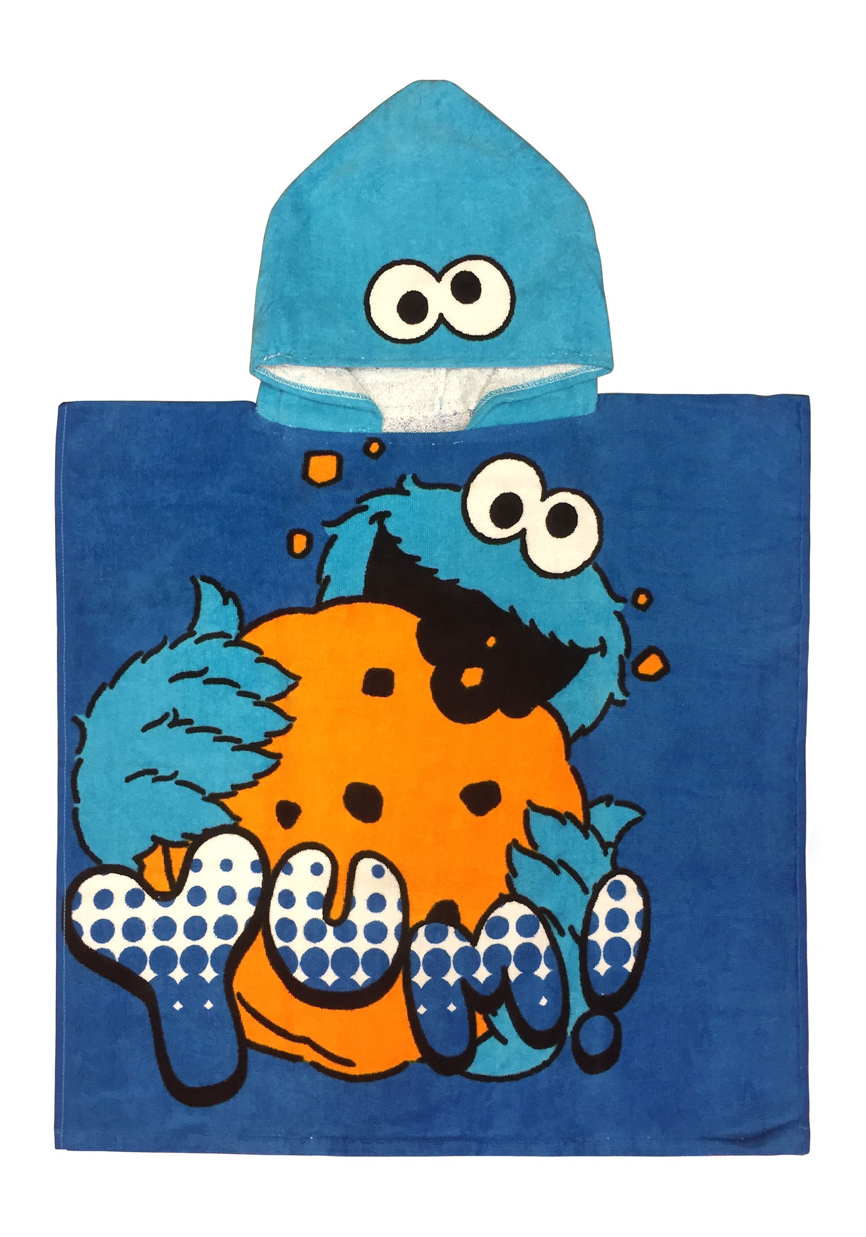 Hooded Sesame Street Cookie Monster Towel