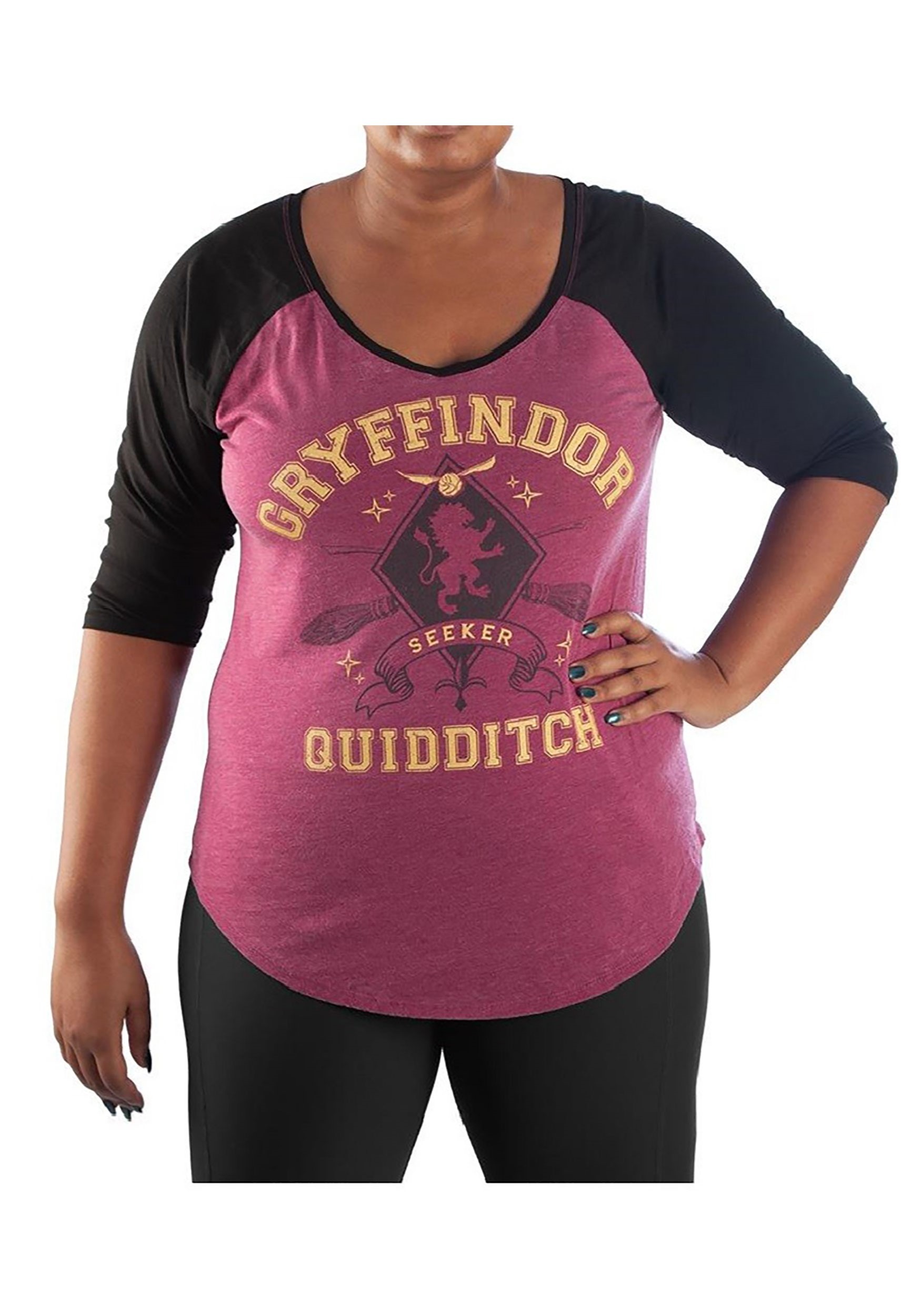 Womens Gryffindor Plus Raglan Tee