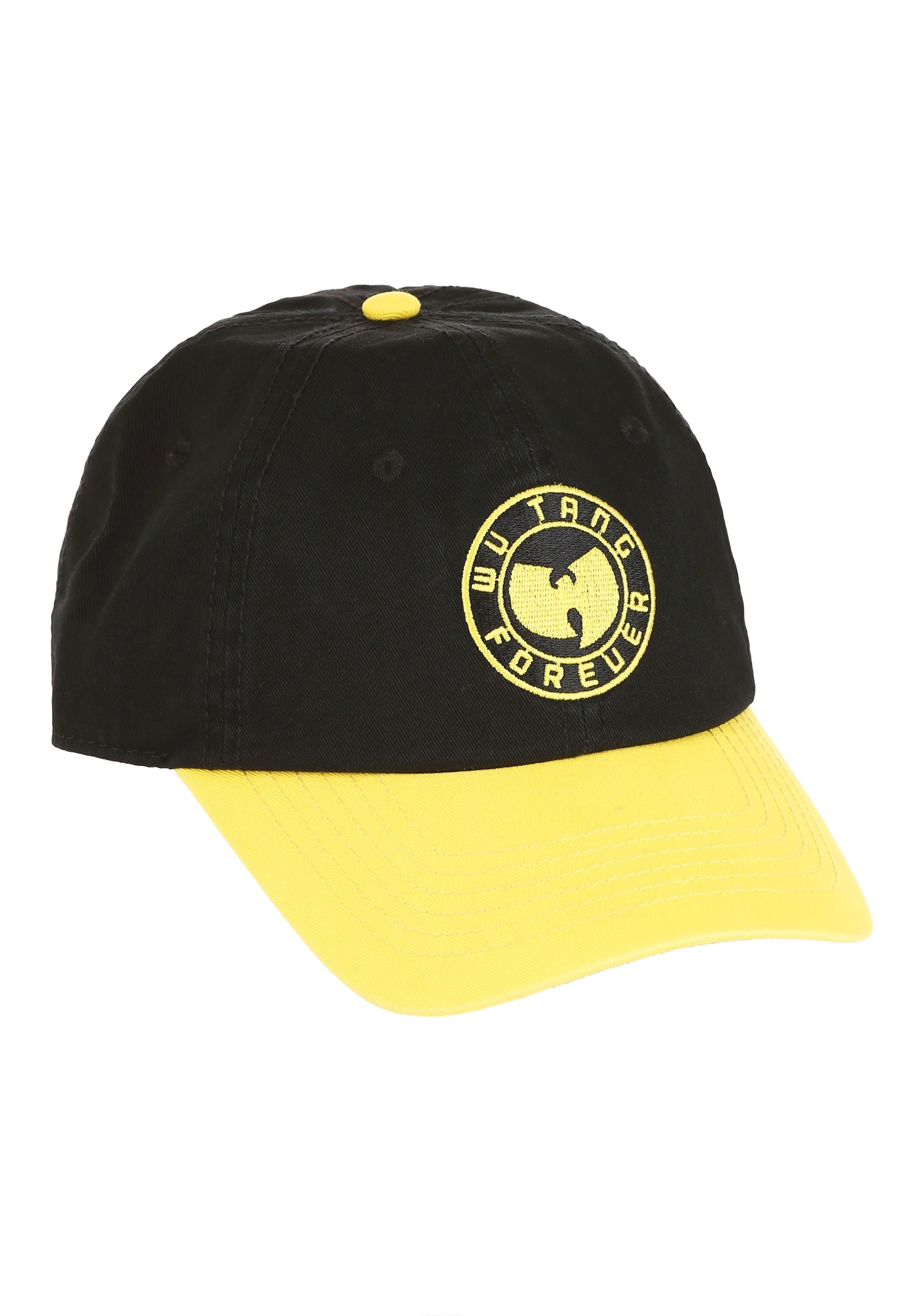 yellow and black baseball cap