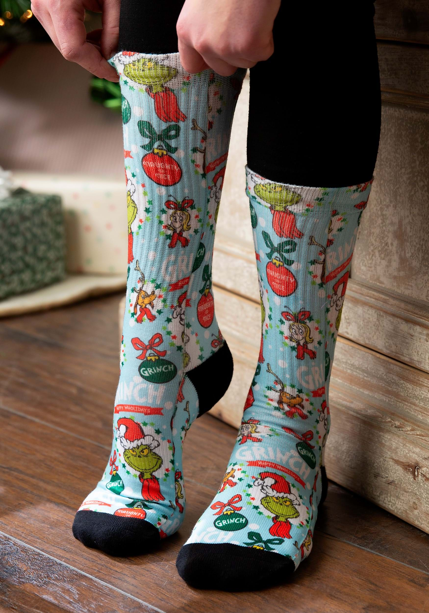 The Grinch All-Over-Print Sublimated Socks for Adults