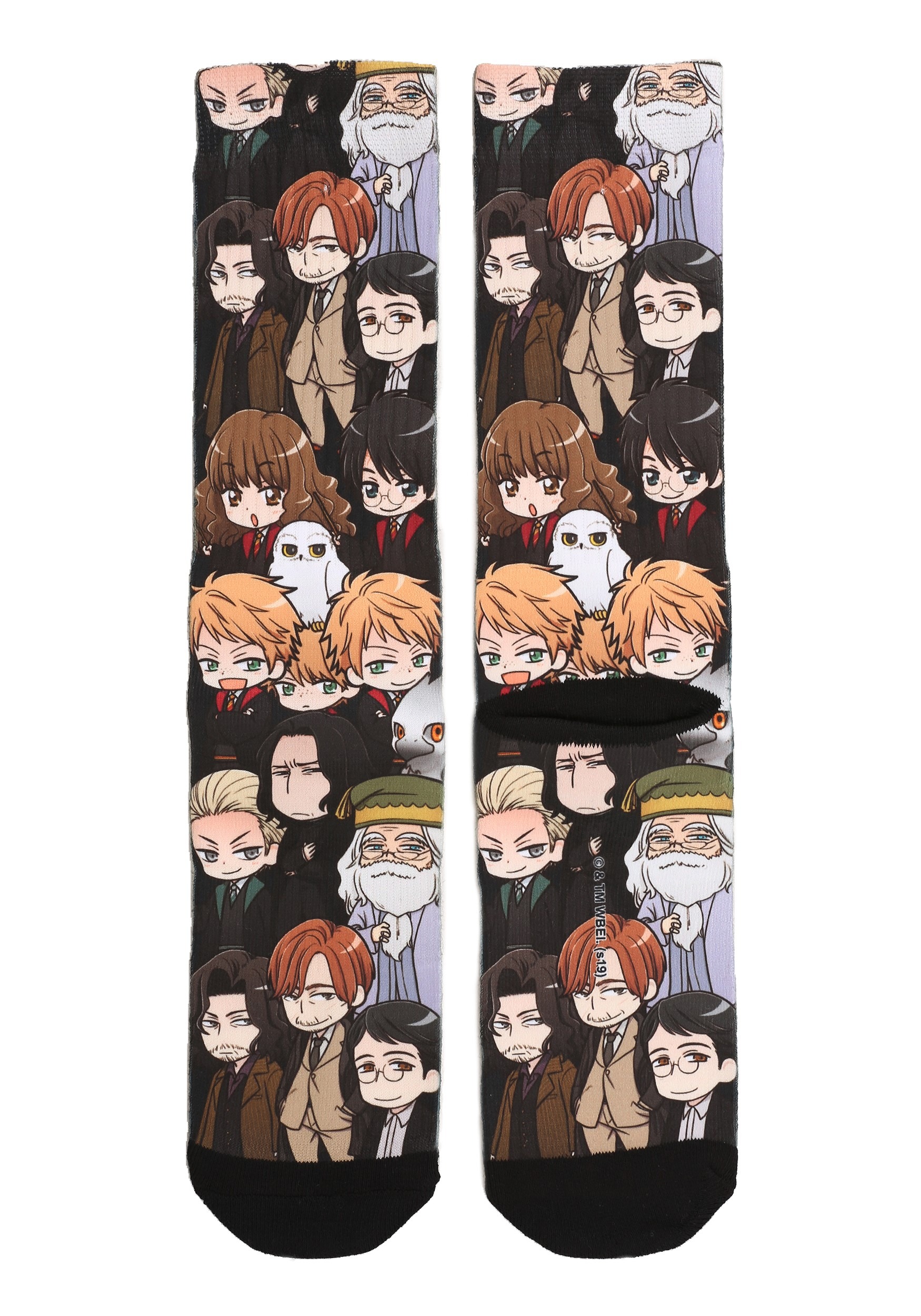 Chibi Harry Potter Characters Sublimated Socks for Adults