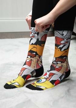 Looney Tunes Character Heads Sublimated Socks