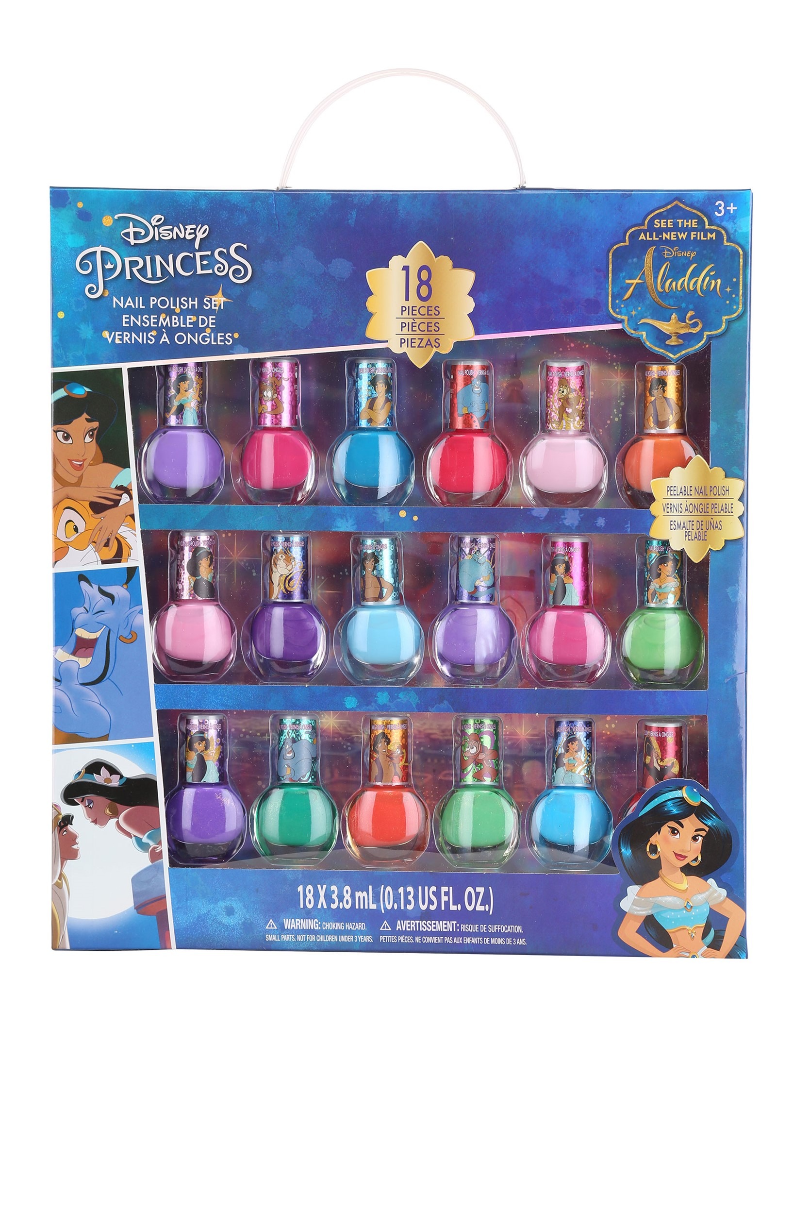 Disney Aladdin Princess 18pk Nail Polish in a Box