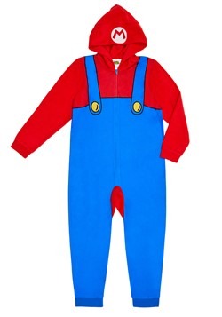 Mario Boys Hooded Union Suit Costume