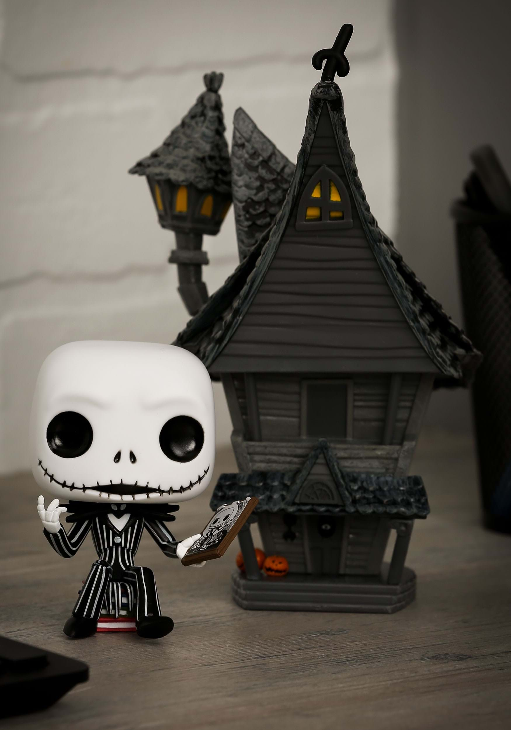 jack skellington funko pop with house