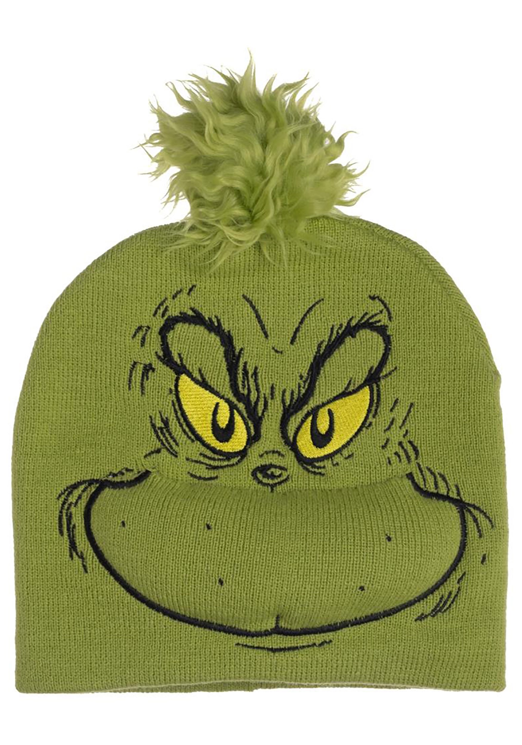 Adult The Grinch Big Face Beanie
