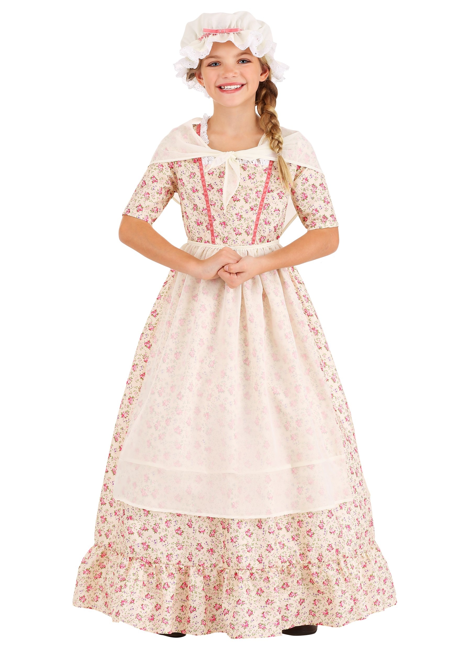 Colonial Girl Costume Dress For Kids , Historical Costumes