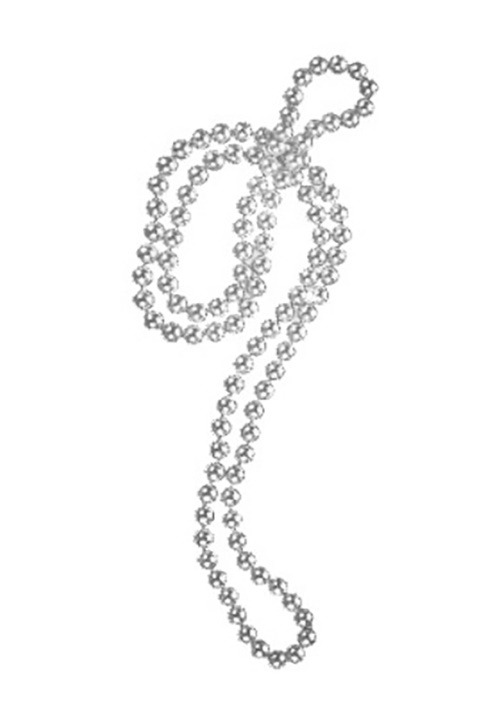 Silver Necklace With Beads