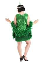 Womens Plus Size Emerald Flapper Costume Alt 1