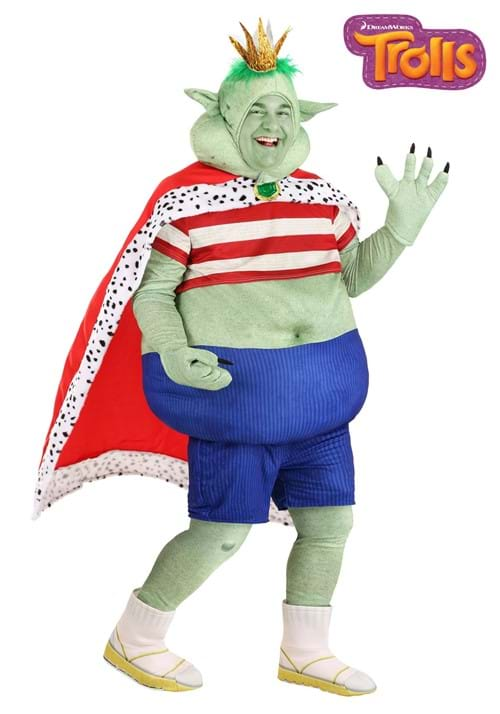 Mens Plus Size Prince Gristle Trolls Costume