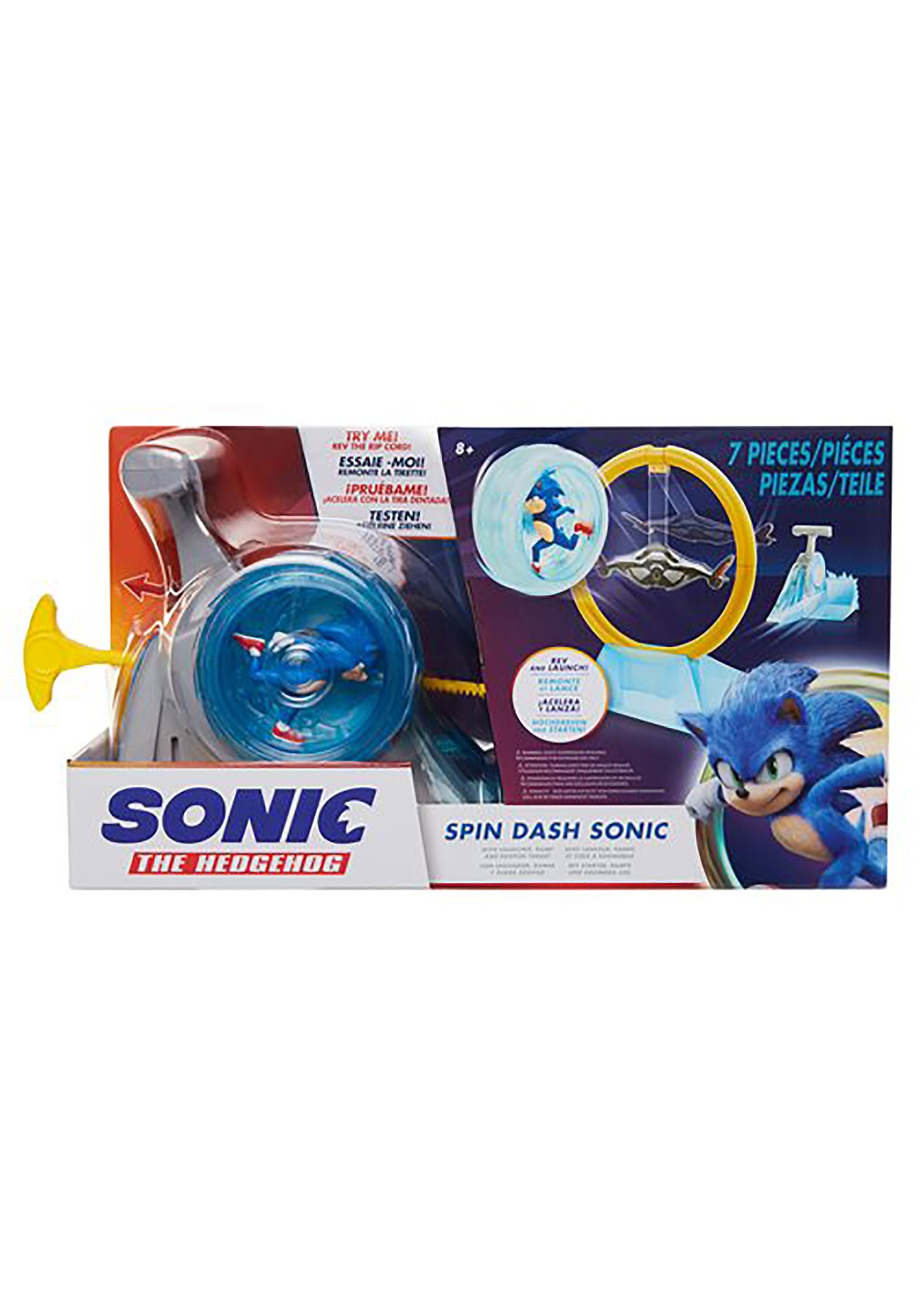 Sonic the Hedgehog Spin Dash Sonic Rev and Launch Toy Figure