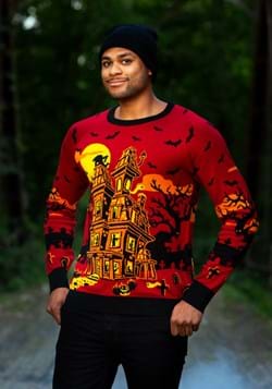 Haunted House Halloween Sweater for Adults