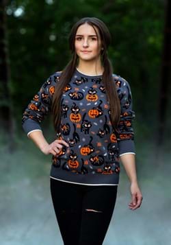 Adult Quirky Kitty Halloween Sweater