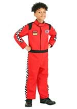 Kid's Red Racer Jumpsuit Costume Alt 3