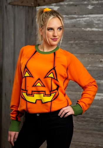 Adult Pumpkin Halloween Sweater 1