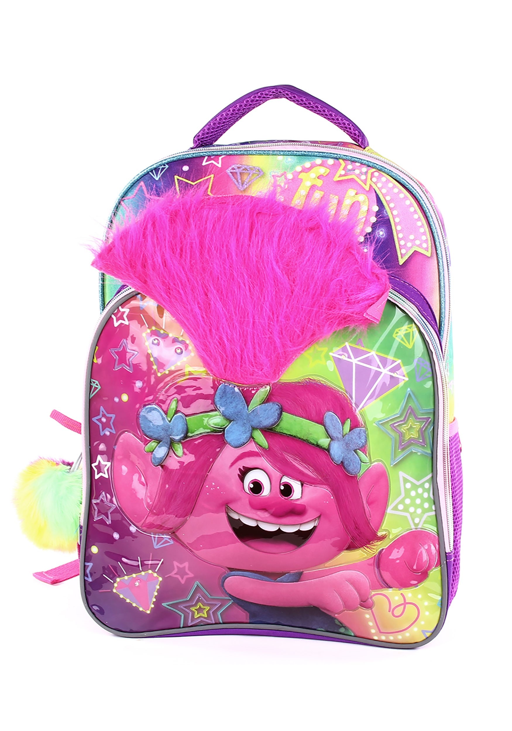 Poppy Trolls 3D Kids Backpack W/ Pom Pom