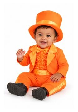 Infant Orange Suit Costume New Main