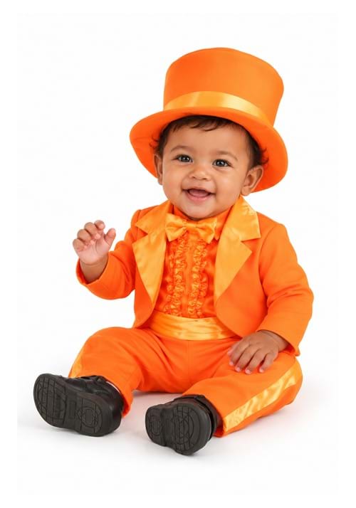 Infant Orange Suit Costume New Main