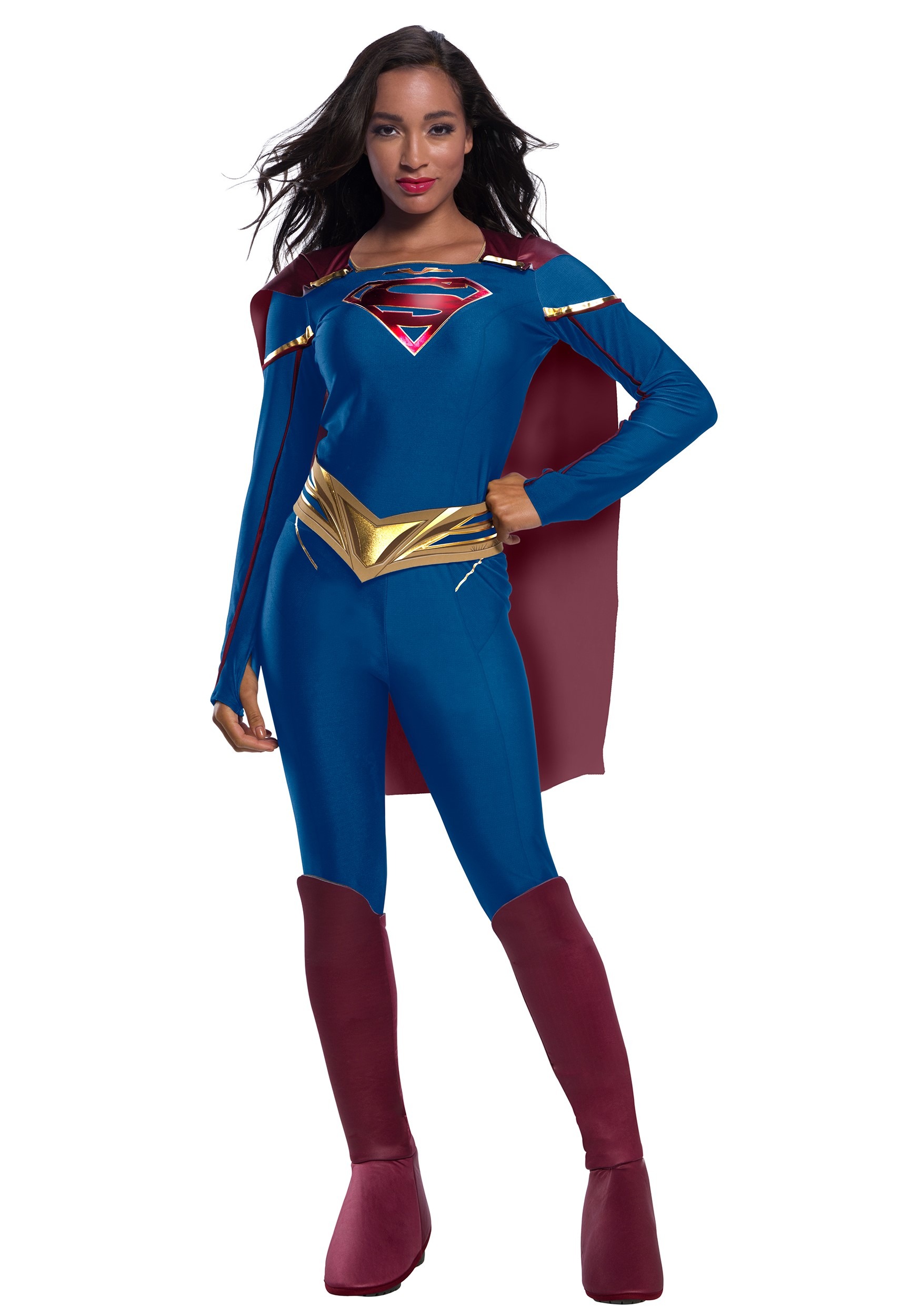 Supergirl Jumpsuit  Costume For Adults