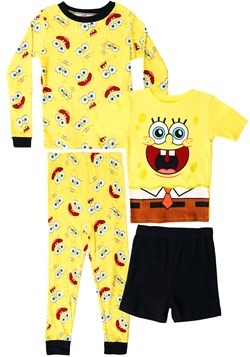 Boys Spongebob 4 Piece Sleep Set