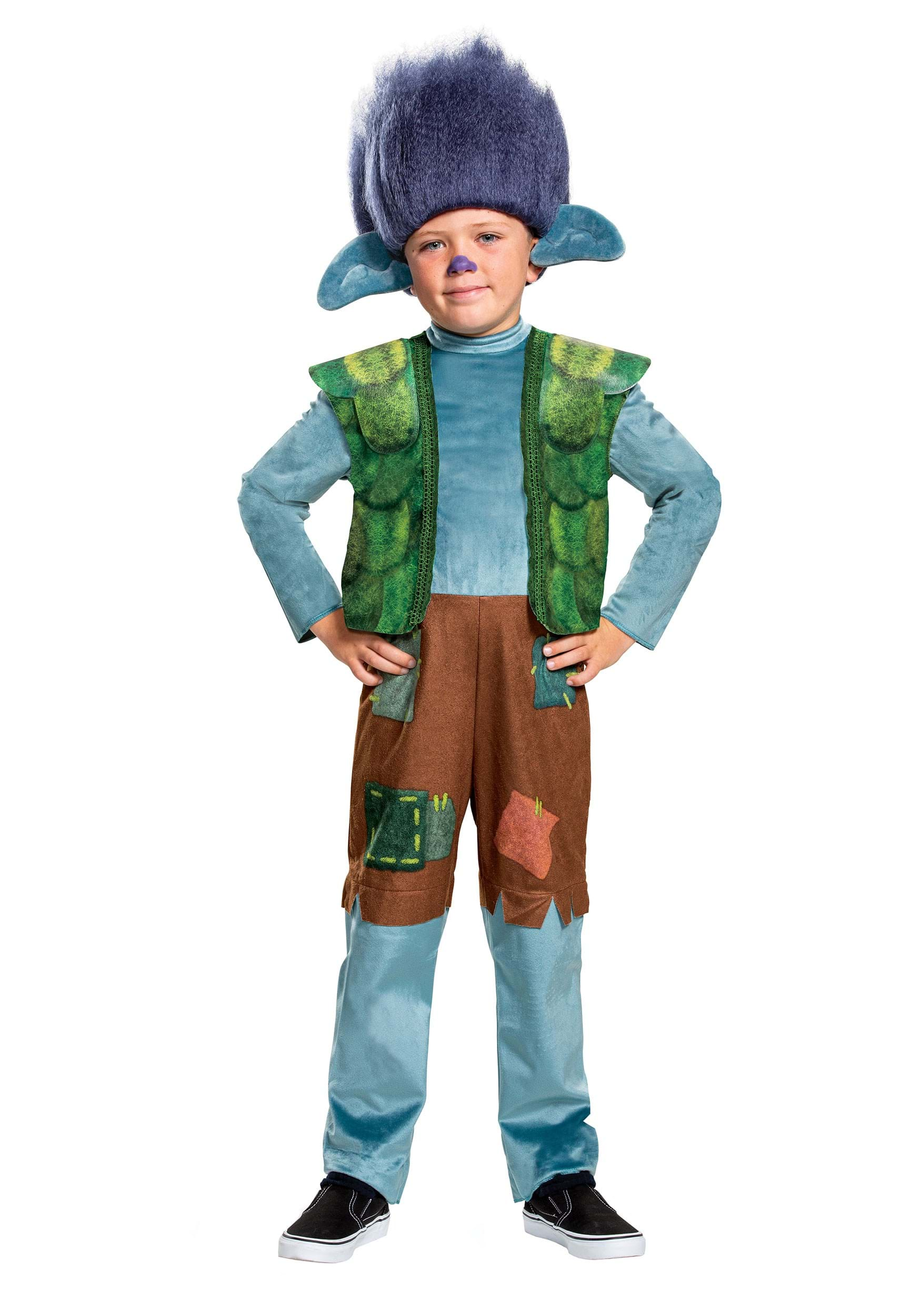 Trolls World Tour Boy's Deluxe Branch Costume