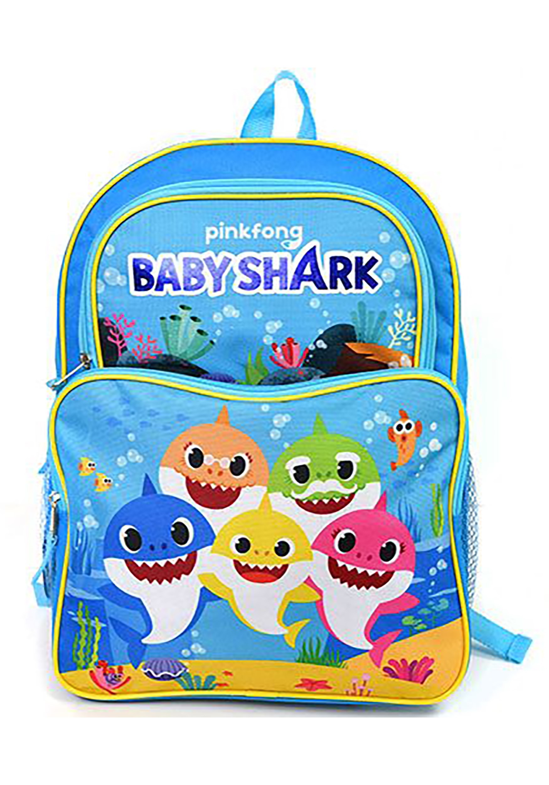 Baby Shark 16 Inch 2 Pocket Backpack