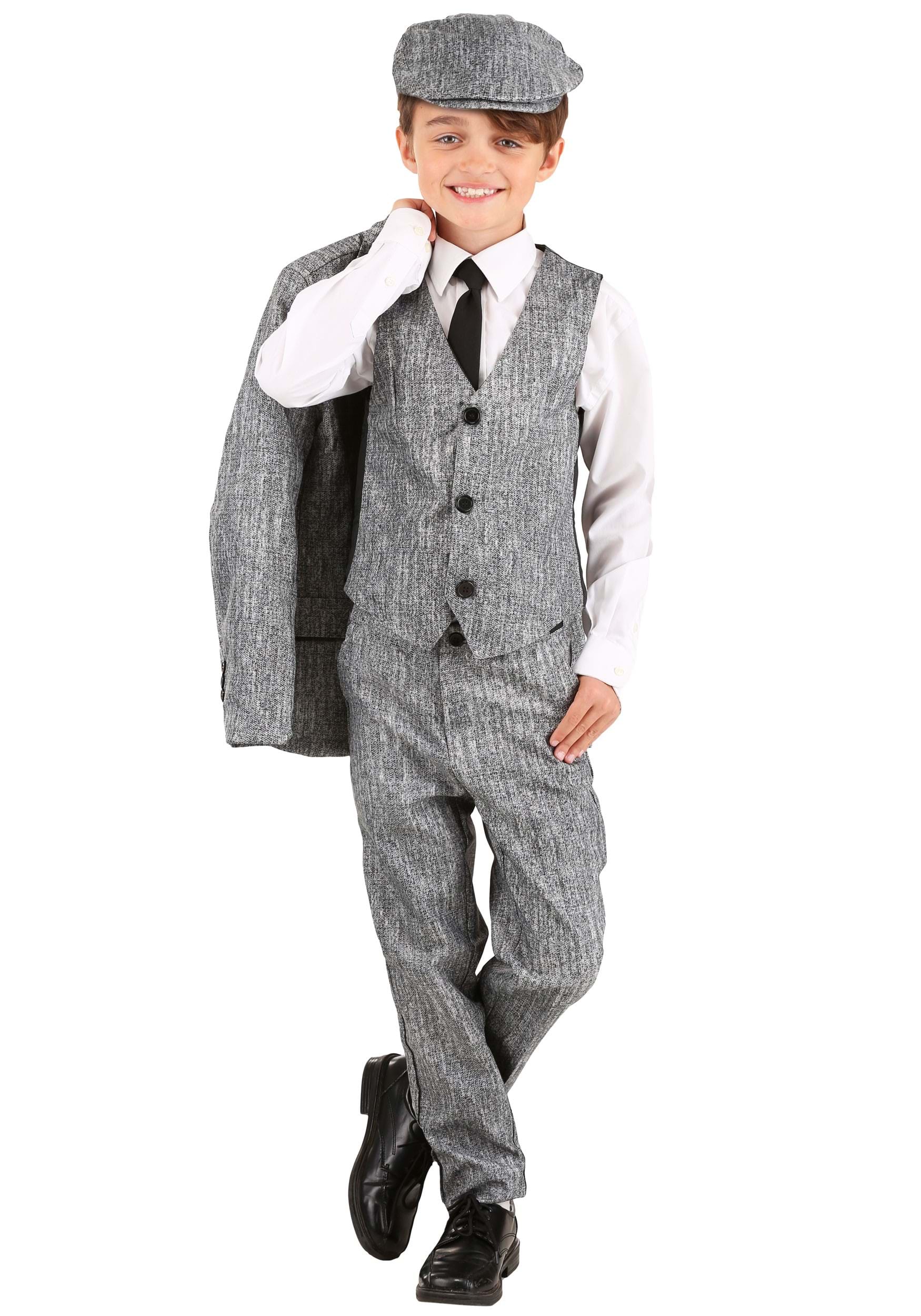 20s Gangster Kid's Suit , Gangster Costumes For Kids