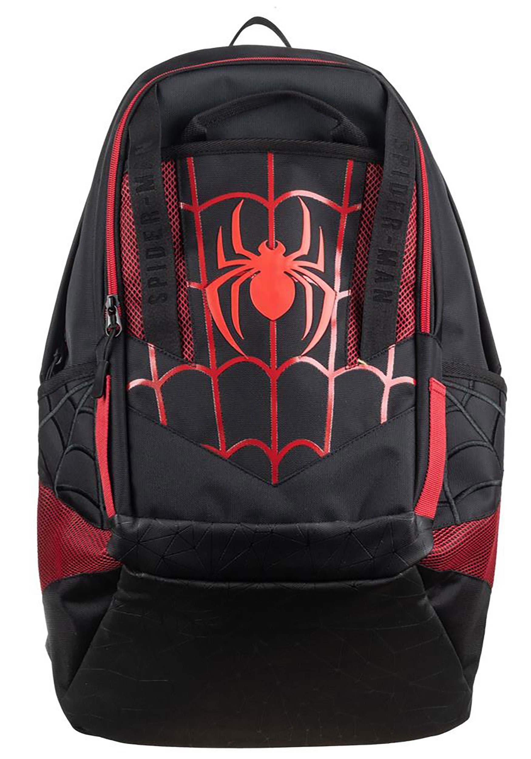 Spiderman Black and Red Laptop Zippered Backpack