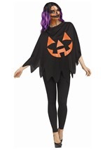 Womens Dark Jack O Lantern Poncho