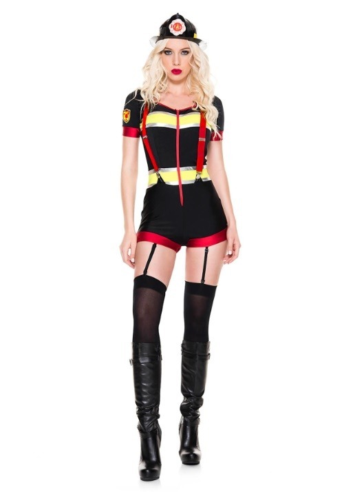 Womens Sexy Fire Captain Costume